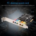PCIe Sound Card PCI-E X1 CMI8738 Chip 32/64 Bit Sound Card Stereo 5.1 Channel Desktop Built-in Sound Card for PC. 