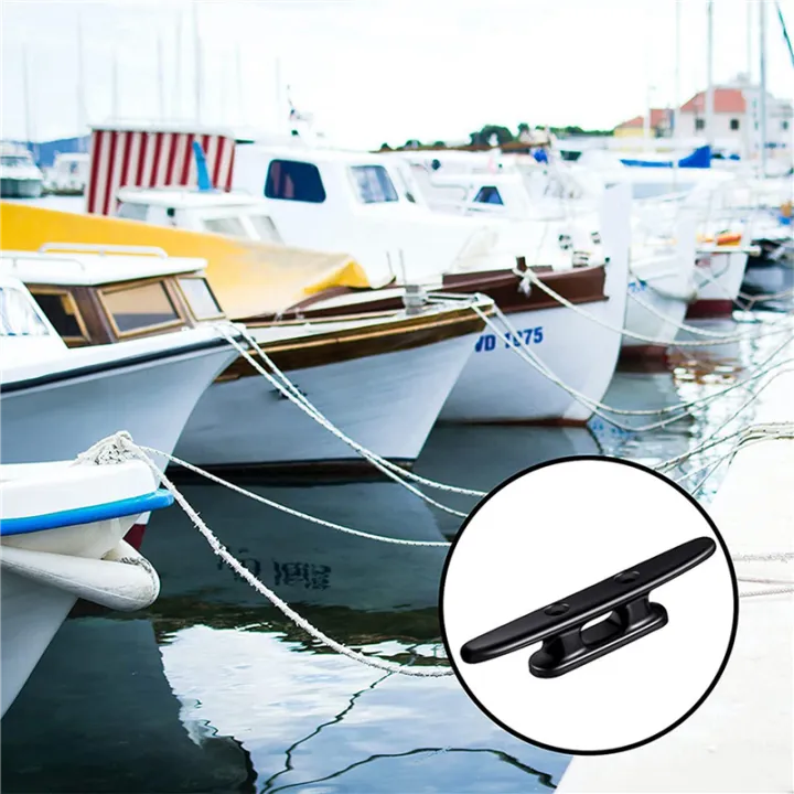 NCANRUI%208Pack%204%20Inch%20Black%20Boat%20Cleat%20Kayak%20Cleats%20Boat%20Dock%20Cleats%20Boat%20Kayak%20Canoe%20Cleat%20Black%20Strong%20Nylon%20Cleats%20-%20Image%205