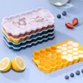 Silicone Ice Mold Premium Ice Cube Moulds Maker 37 Cavity Silicon Ice Tray For Freezer Ice Cube Trays with Lid (Multicolor). 