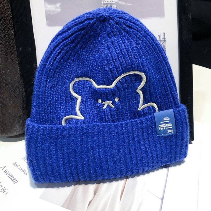 Fashion%20Winter%20Warm%20Knitted%20Cap%20Soft%20Thick%20Slouchy%20Bonnet%20Bear%20Embroidery%20Solid%20Color%20Leisure%20Cap%20for%20Men%20Women%20-%20Image%208