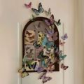 Creative Multicolor 3D Felt Board Wall Sticker Arch Door Butterfly DIY Accessories Wall Decor Board Background Wall Self-Adhesive Photo Display Board Photo Wall. 