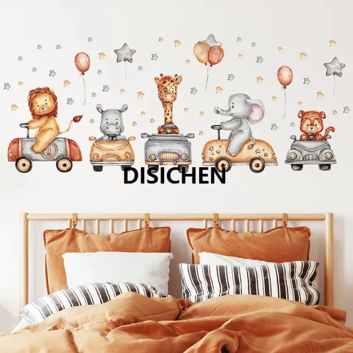 DISICHEN%20Cartoon%20Animals%20Wall%20Stickers%20for%20Children%20Kids%20Rooms%20Girls%20Boys%20Baby%20Room%20Decoration%20Wallpaper%20Elephant%20Panda%20Giraffe%20Luxury%20-%20Image%205