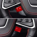 For C8 2020-2022 Car Steering Wheel Panel Cover Real Hard Carbon Fiber Sticker Interior Trim Replacement A. 