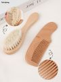 Sutuiying Beech airbag comb, wool brush, flat comb, portable Luxury baby shampoo brush, wool soft brush, hair comb set. 