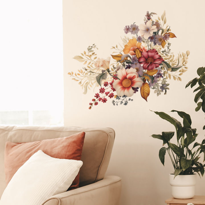 NEW%20Self%20Sticking%20to%20Wall%20Home%20Decoration%20Bedroom%201pcs%20Vintage%20Romantic%20Plants%20Flower%20Porch%20Sticky%20-%20Image%202