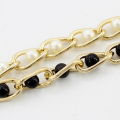 Women Fashion Adjustable Colorful Metal Pearl Beaded Thin Waist Belt. 