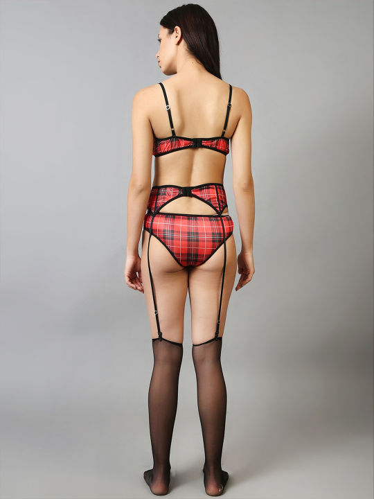 Fancyra%20Women%20Elegant%20Lingerie%20Tease%20Sophie%20Plaid%20Set%20with%20Stocking%20-%20Image%207
