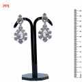 Ppj Collection Rasmita Rhodium Base Silver Colour Unique Design Light Blue And White Earring For Women - 1 Pair. 