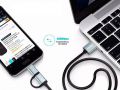 CHOETECH 2 In 1 USB Type C+Micro USB Cable. 