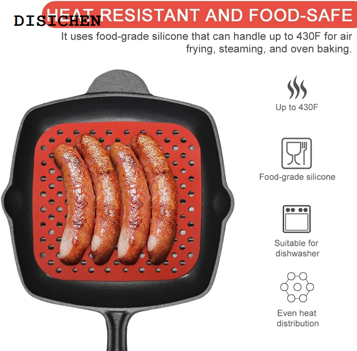 DISICHEN%20Affordable%20Air%20Fryer%20Silicone%20Mat%20Kitchen%20Accessories%20Non-stick%20Baking%20Mat%20Pastry%20Tools%20Accessories%20Bakeware%20Oil%20Mats%20Cake%20Grilled%20Saucer%20-%20Image%204