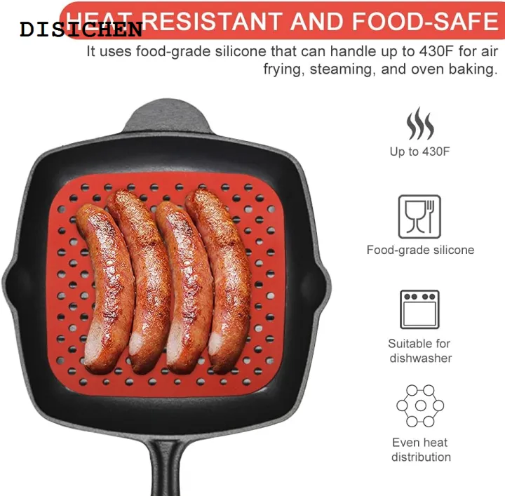 DISICHEN%20Affordable%20Air%20Fryer%20Silicone%20Mat%20Kitchen%20Accessories%20Non-stick%20Baking%20Mat%20Pastry%20Tools%20Accessories%20Bakeware%20Oil%20Mats%20Cake%20Grilled%20Saucer%20-%20Image%204