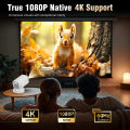 HY310 Auto Focus Mini Projector – Native 1080P, 330ANSI, 4K Support, Android 11, WiFi6, BT5.4, Air Mouse, Voice Control. 