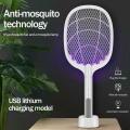 USB Rechargeable Electric Mosquito Swatter Killer - Dual Mode Insect Fly Bug Wasp Zapper with UV LED Light. 