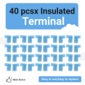 40pcs 90 Degree Insulated Female Push On Wire Terminal Connector. 