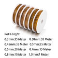 1 Roll/lots 0.3/0.45/0.5/0.6mm Resistant Strong Line Stainless Steel Wire Tiger Tail Beading Wire For Jewelry Making Finding. 