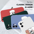 UCUC for Realme 11 5G Back Cover Three Little Bears Soft Thin Liquid Silicone Phone Case. 