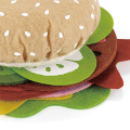 10PCS Felt Food Burger Food Set Soft Hamburger Kitchen Food Toy Set for Pretend Play Kitchen Felt Toys Gifts. 