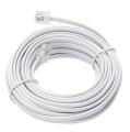 Telephone Wire 10 Meter Extension Line Cord Cable Wire, Land Phone line, White. 