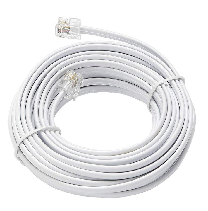 Telephone%20Wire%2010%20Meter%20Extension%20Line%20Cord%20Cable%20Wire,%20Land%20Phone%20line,%20White%20-%20Image%203