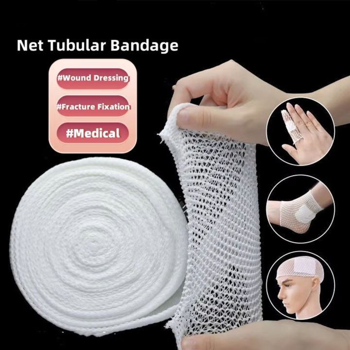 Medical Bandage Stretch Design Elastic Net Bandage Breathable Material Tubular Gauze Tubular Bandage Fix Retainer Wound Dressing Net Wrist Support