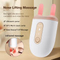 New Nose Face Lifting Massager High Frequency Ultrasonic Pulse Infrared Vibration Nose Bridge Shape Jade Warm Scrape Beauty V Face. 