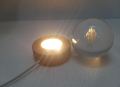 Radha Krishna Crystal Glass Ball Light 3D Nightlight Wooden LED Display Base Stand Home Decor 8cm. 