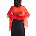 Fashion Solid Color Silky Shawls and Wraps Transparent Organza Sunscreen Long Shiny Cloak Scarves Soft Wedding Bridal Shawl. 