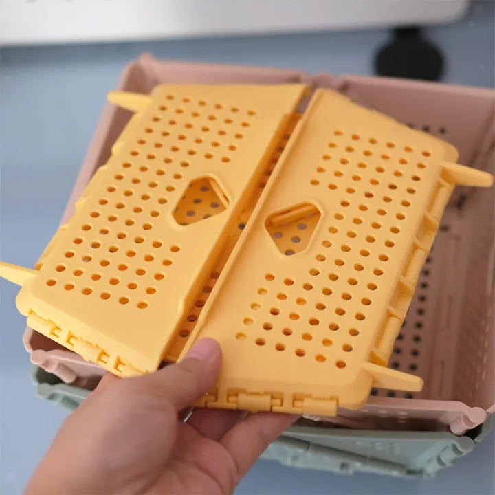 Folding%20Basket%20Collapsible%20Crates%20Cute%20Gifts%20Container%20Rectangle%20Bin%20Fruit%20Vegetable%20Holder%20Foldable%20Drain%20Basket%20for%20Kitchen,Bedroom%20-%20Image%203