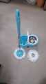 Easy Magic Floor Cleaning 360° Spin Bucket Mop Set With Dual Mop Heads And steel round. 