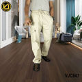 VIRJEANS (VJC847) Cargo Box Trouser For Men- Light Cream. 