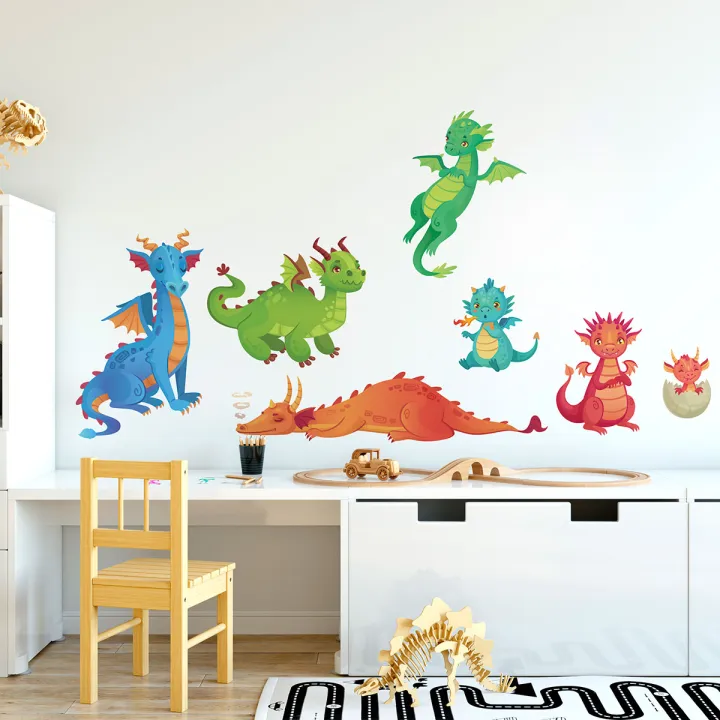 Happy%20Dragons%20Animal%20Wall%20Stickers%20105cm(H)%20x%20135cm(W)%20-%20Image%203