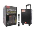SING-E Jqs908s 8 Inch Wooden Trolley Portable Bluetooths Speaker Concert DJ KTV Karaoke Mobile Phone Audio Player Mic Box Included. 