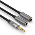 3.5mm Aux Mic & Audio Splitter ,Audio Stereo Y Splitter,Headset Splitter for Smartphone,Sound Box,Car,MP3 Players. 