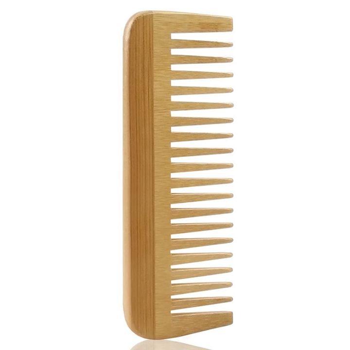 OUMERY 2X Thick Solid Wood Comb Wide Tooth Comb Portable Styling Massage Anti-Static Hair Comb Handleless Hairdressing Comb