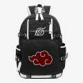 Akatsuki Anime Backpack For School and College for Men and Women - Black | Fashion Anime Printed Unisex Backpack. 