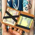 Magic Money Clip Vegan Leather Slim Wallet Magic Men's Card Holder Magic Wallet and Credit/ID Case Mini Bifold Wallet (Black,Coffee,Brown) For Men. 