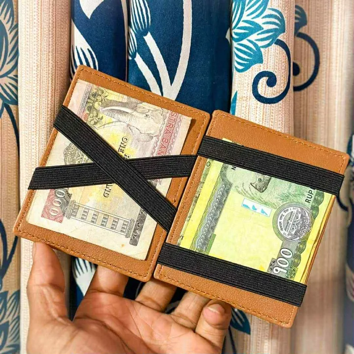 Magic%20Money%20Clip%20Vegan%20Leather%20Slim%20Wallet%20Magic%20Men's%20Card%20Holder%20Magic%20Wallet%20and%20Credit/ID%20Case%20Mini%20Bifold%20Wallet%20(Black,Coffee,Brown)%20For%20Men%20-%20Image%205