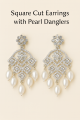 Kundan Jhumka Crystal Earrings with White Pearl Drops – Party & Bridal Jewelry. 
