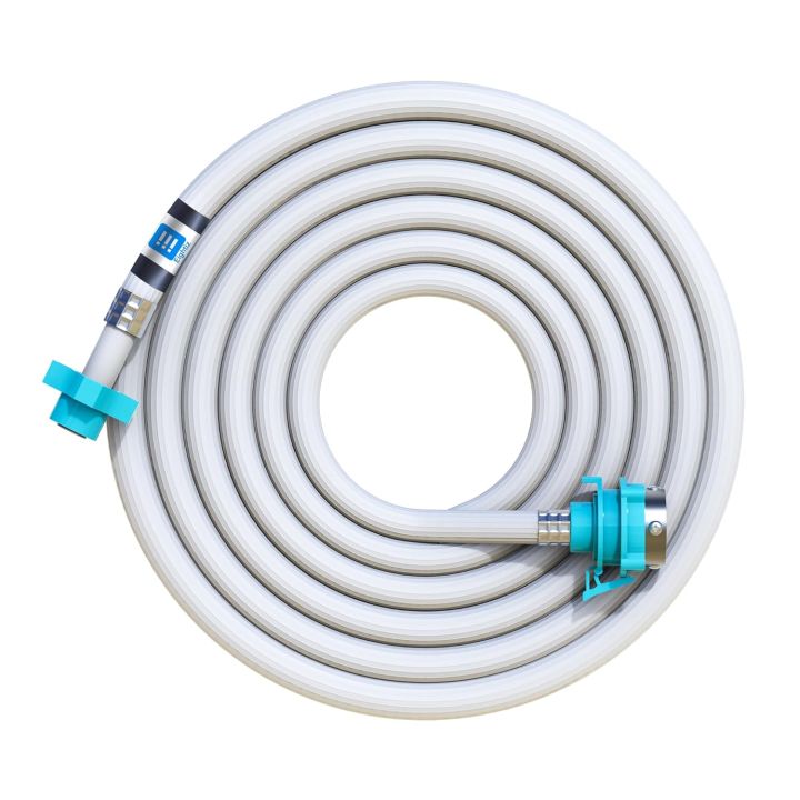 Eightiz 2 Meter Flexible PVC Washing Machine Inlet Hose water pipe, Universal Water Inlet with Tap adaptor Connector for Top & Front Load Fully Automatic