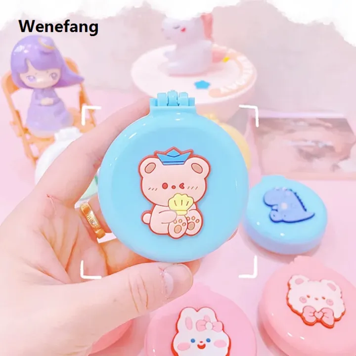 Wenefang%201PC%20Cute%20Cartoon%20Makeup%20Comb%20Mirror%20Folding%20Massage%20Hair%20Brush%20Round%20Mini%20Airbag%20Comb%20with%20Mirror%20Travel%20Comb%20Handheld%20Mirror%20-%20Image%204