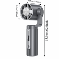 Mini Fan Semiconductor Cooling Metal Gimbal Cooling Fan Powerful Wind Cold Wind Handheld Mini Air Conditioner Fan 5 Levels Quiet Operation Portable Cooling Fan for 5W/3000mAh Desktop Use. 