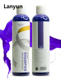 Lanyun Purple Shampoo for Blonde Hair Bleaching Yellow Removing Linen Gray Profesional Color Lock Hair Dye Shampoos Color Protect шампунь для волос. 