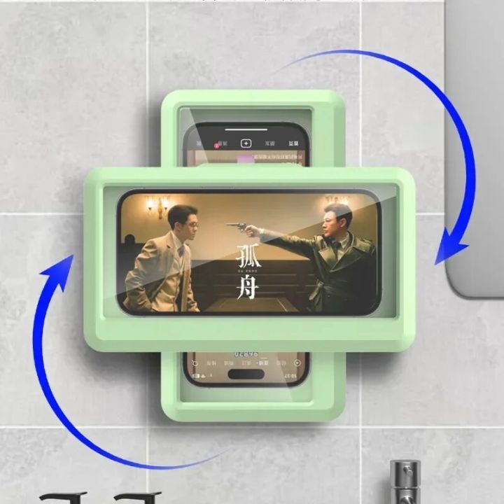 Storage Sealed Phone Sticky Box Self Bracket Wall Mounted Home Bracket Mobile Phone Bathroom Waterproof Phone Case Touch Screen Bracket Shower