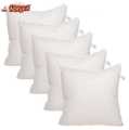 Set Of 5 White Korean Fiber Cushion - 20 X 20 Inches. 