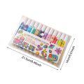 Cute Quick Dry 12 Color Drawing Pens Washable Water-Soluble Twistable Coloring Sticks Non-dirty Hand Painting Doodle Markers. 