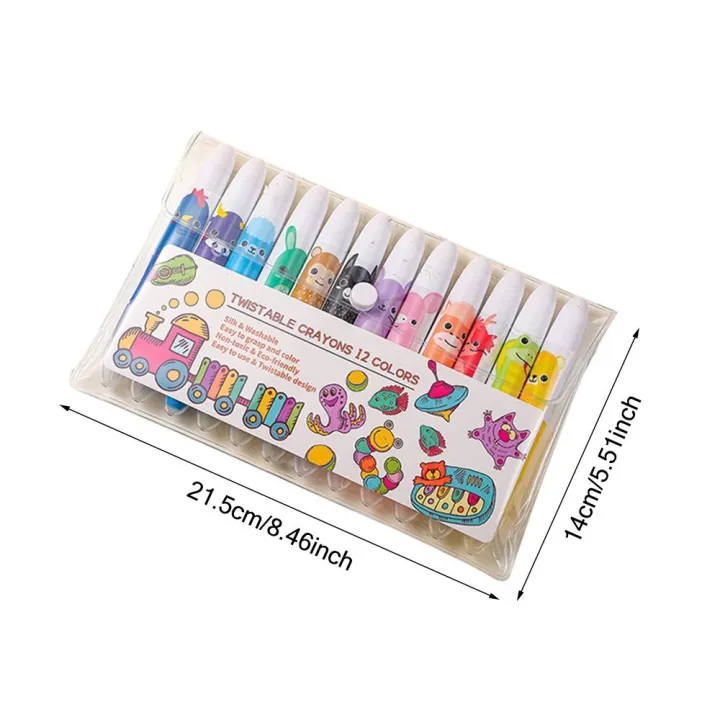 Cute%20Quick%20Dry%2012%20Color%20Drawing%20Pens%20Washable%20Water-Soluble%20Twistable%20Coloring%20Sticks%20Non-dirty%20Hand%20Painting%20Doodle%20Markers%20-%20Image%202