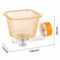 New Magnetic Base Parrot Feeder Transparent Spill-proof Bird Feeding Bowl Plastic Tip-proof Pet Food Container Cage Accessories. 