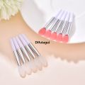 Difutagui 5Pcs Double Side Soft Silicone Head Eyeshadow Lip Applicator Brush Portable Makeup Brushes with PVC Bag Cosmetic Beauty Makeup Tools. 