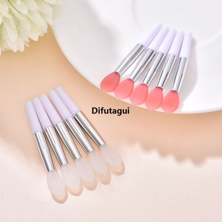 Difutagui%205Pcs%20Double%20Side%20Soft%20Silicone%20Head%20Eyeshadow%20Lip%20Applicator%20Brush%20Portable%20Makeup%20Brushes%20with%20PVC%20Bag%20Cosmetic%20Beauty%20Makeup%20Tools%20-%20Image%204