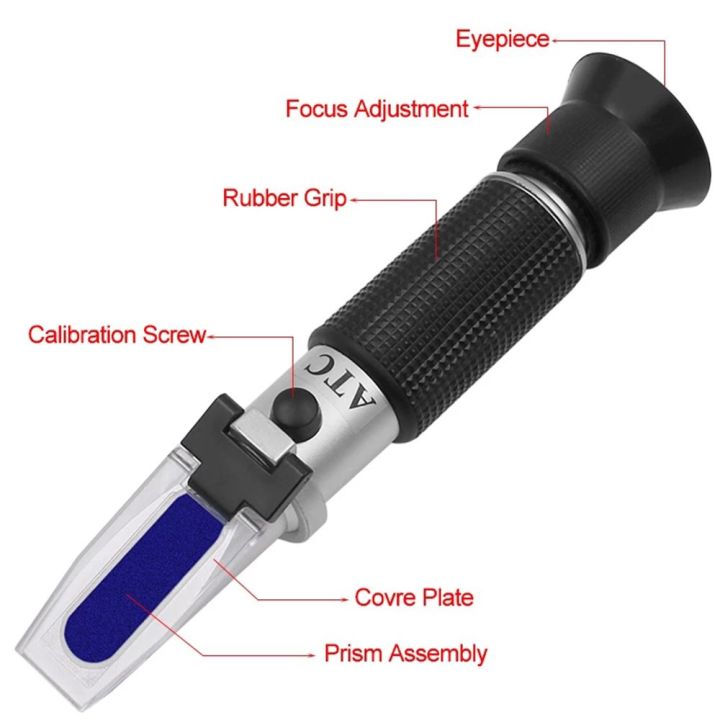 Professional 0-32% Handheld Brix Saccharimeter densimeter Refractometer ...